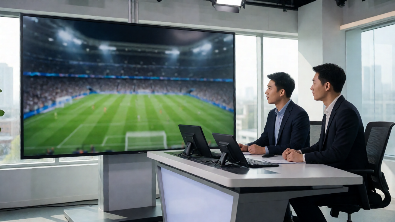 mksports直播画面、比分弹窗、控球率图表场景